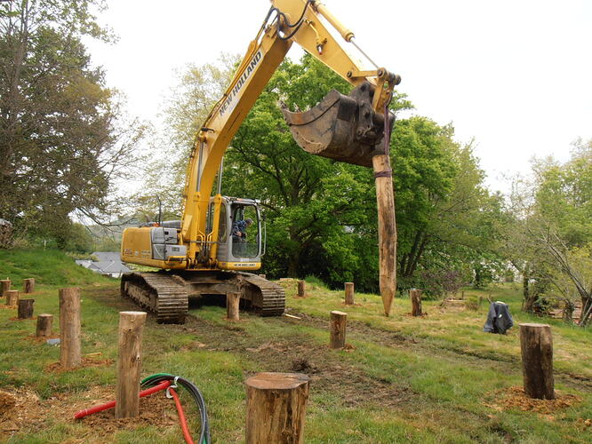 mise en place des pieux