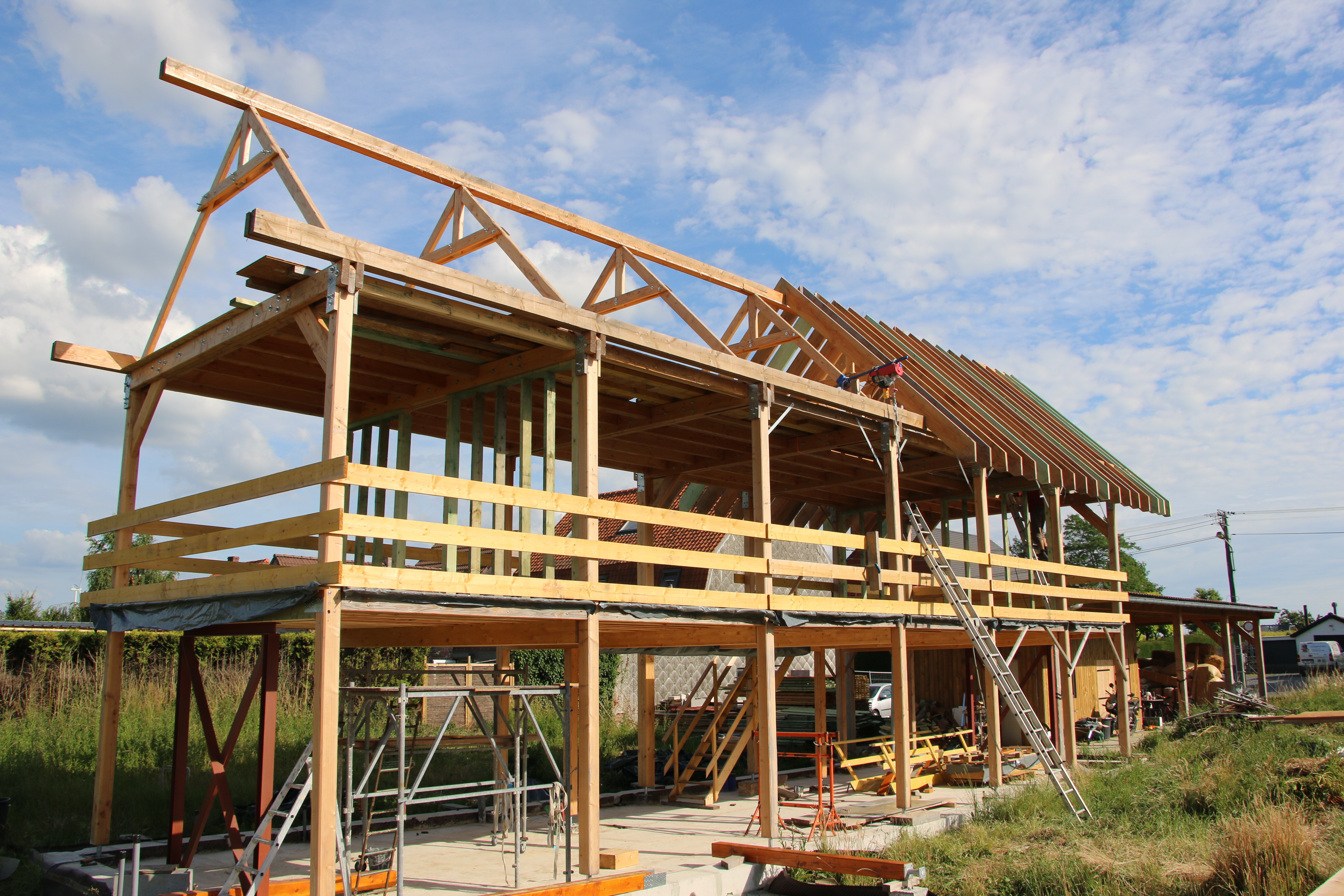 Autoconstruction d'une maison paille ossature bois, poêle de masse — free download