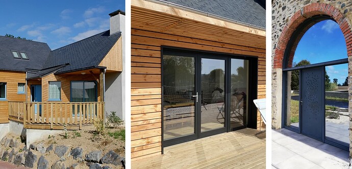 3 photos cintre maison porte fen